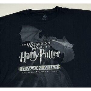Wizarding World Of Harry Potter Diagon Alley Black Logo T-Shirt Men's XXL
